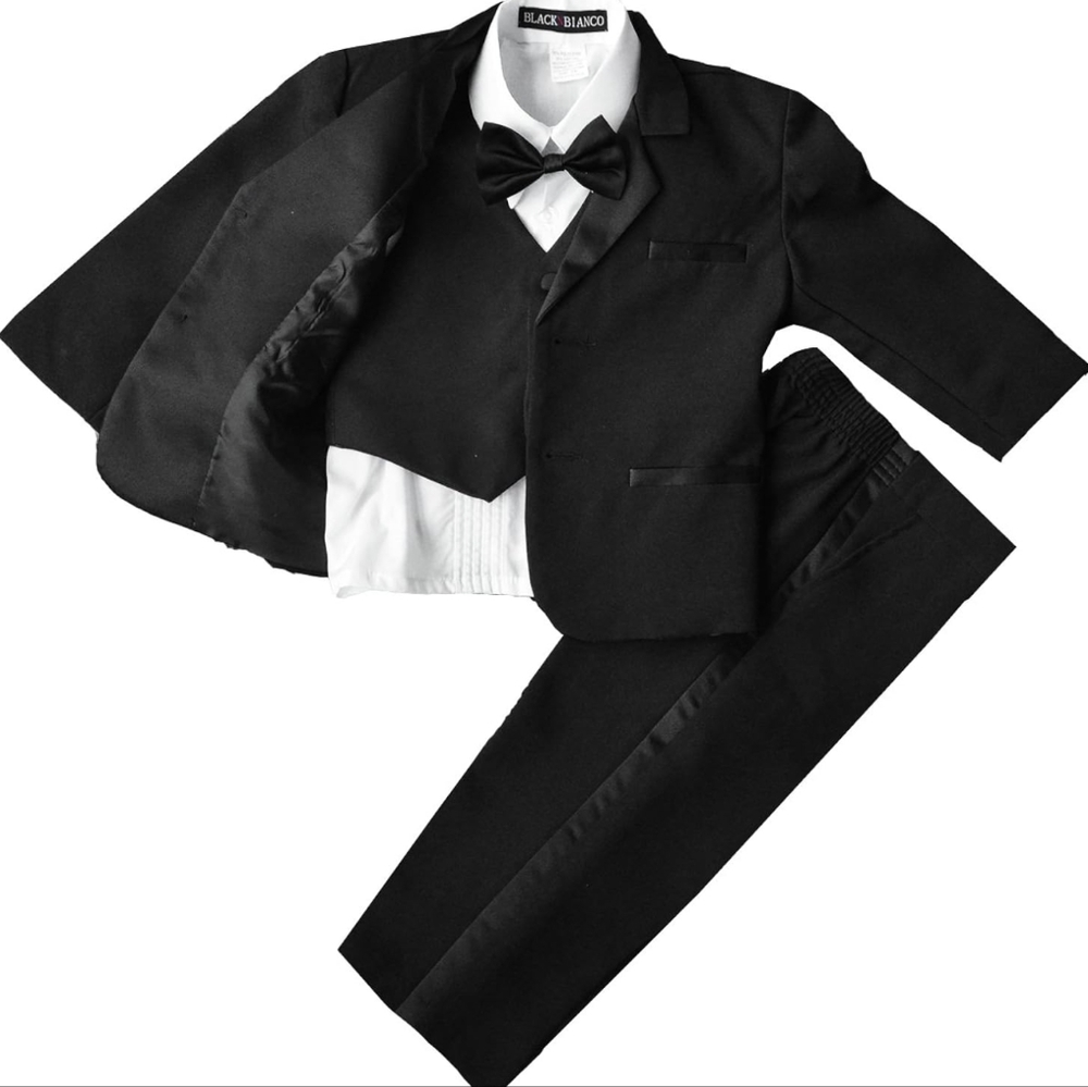 Two for the price of one, toddler tuxedos